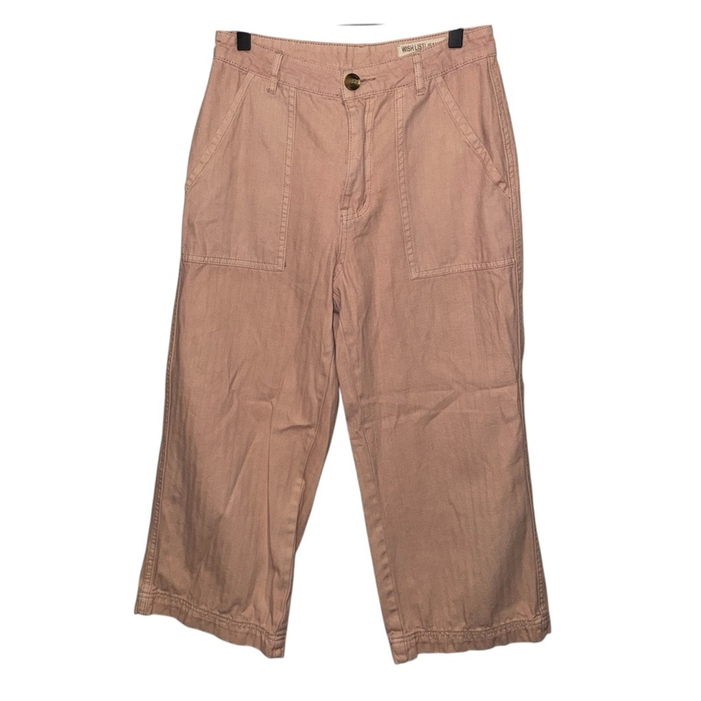 Woman’s Peach Wide-Leg Cropped Pants